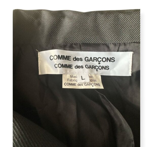 Comme des Garçons CDG Polyester Serge Thick Blazer Black, Size L, RN-J016 FW24 - Picture 3 of 16
